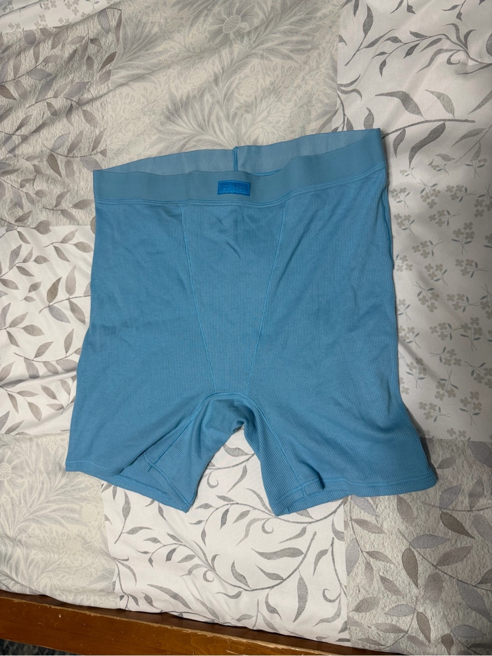 SKIMS Light Blue Boxer Briefs — Breathable Everyday Support
